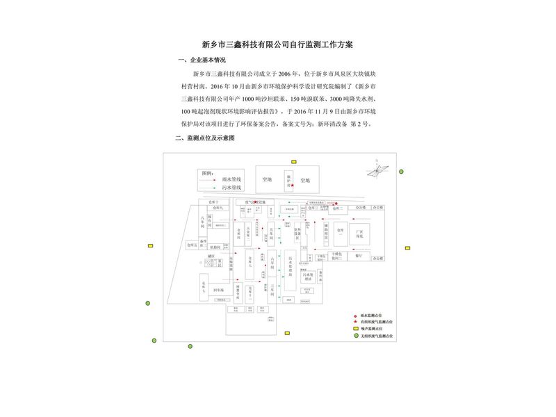 新鄉(xiāng)市三鑫科技有限公司自行監(jiān)測(cè)方案